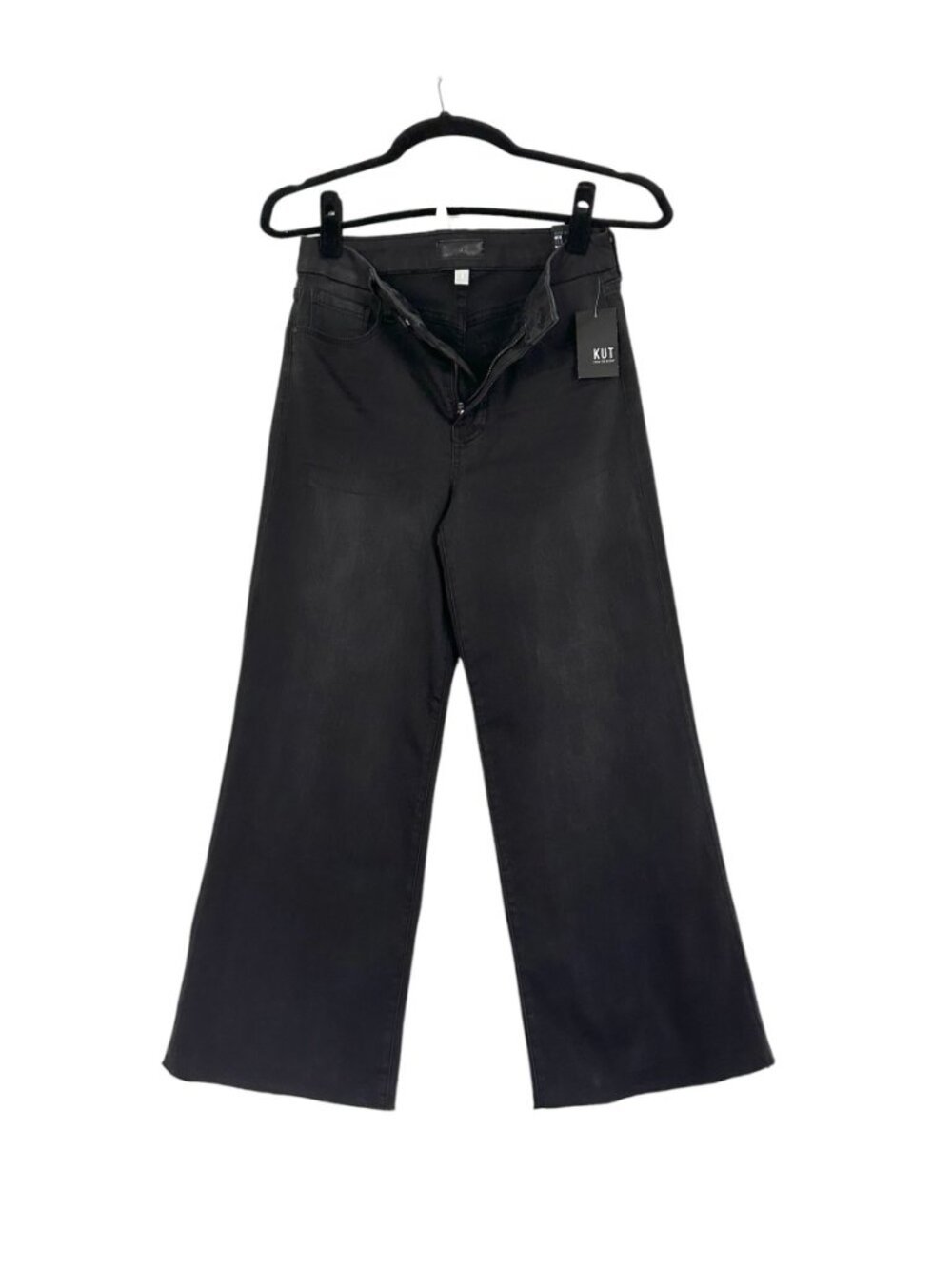 Kut From the Kloth Meg High Rise Fab Ab Wide Leg Raw Hem - Picture 4 of 9